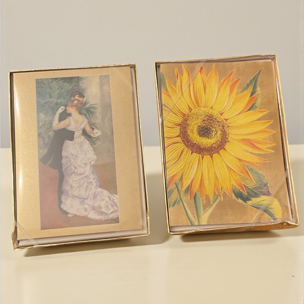Caspari Sunflower & Renoir Boxed Note Cards Sets